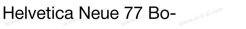 Helvetica Neue 77 Bo字体转换